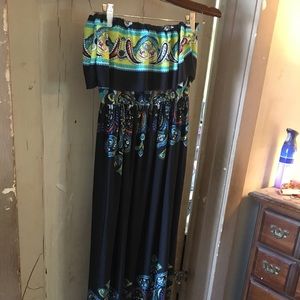 BONGO black/multi Maxi Dress (S)